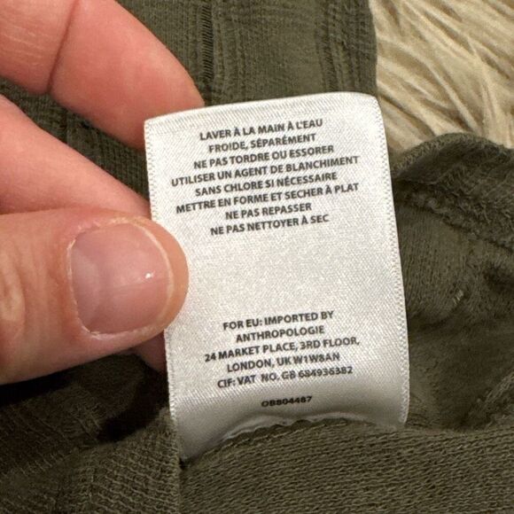 Akemi Kin Anthropologie Dandelion embroidered olive green top xs - Picture 6 of 7